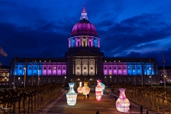 San Francisco Capitol Building Night Closeup San Francisco Capitol Building Night Closeup